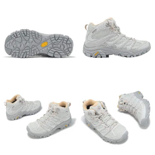 【MERRELL】登山鞋 Moab 3 Mid WP 女鞋 防水鞋面 灰 中筒 越野 郊山 戶外鞋(ML038792)
