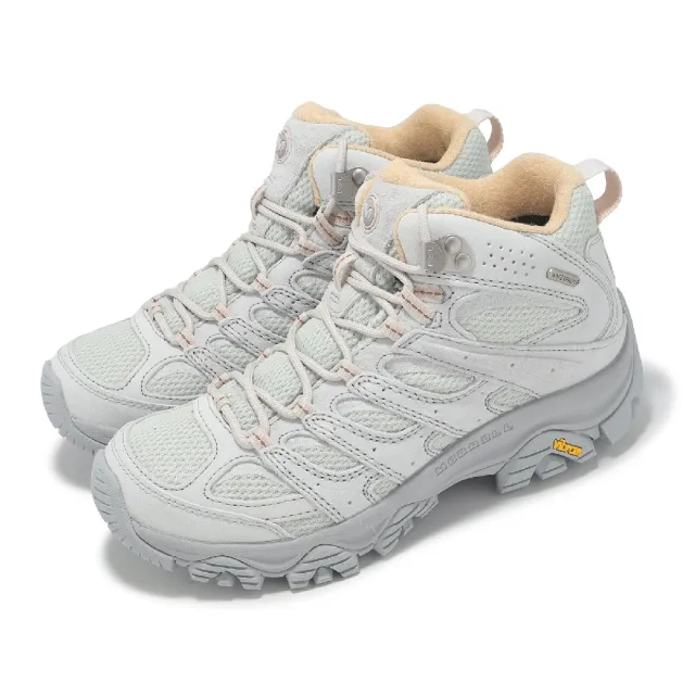 【MERRELL】登山鞋 Moab 3 Mid WP 女鞋 防水鞋面 灰 中筒 越野 郊山 戶外鞋(ML038792)