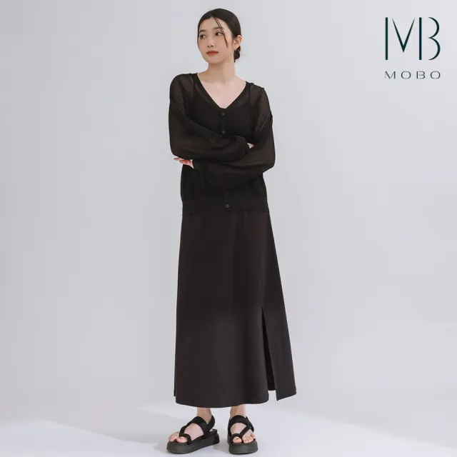 【MO-BO】MIT涼感抗菌除臭撞色裙子