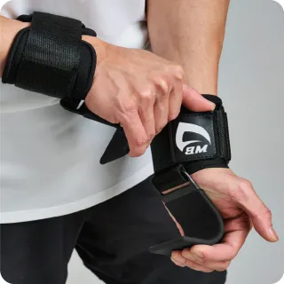 【WILDBULL】硬式助力鉤 重訓拉力帶 一雙入(助握帶 舉重 腕帶 助力帶 硬舉 單槓 助力鉤 防滑)