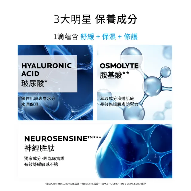 【理膚寶水】獨家限定★多容安舒緩保濕修護精華30ml 買60送65超值組(安心小藍瓶)