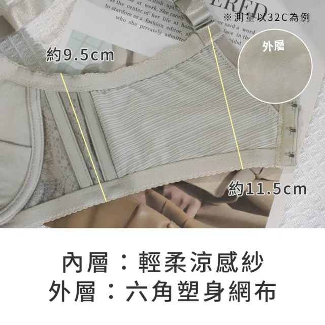 【玉如阿姨】迷漫浪花內衣※0678卡其綠(C.D.E罩 渾圓 集中 包副乳 台灣製)