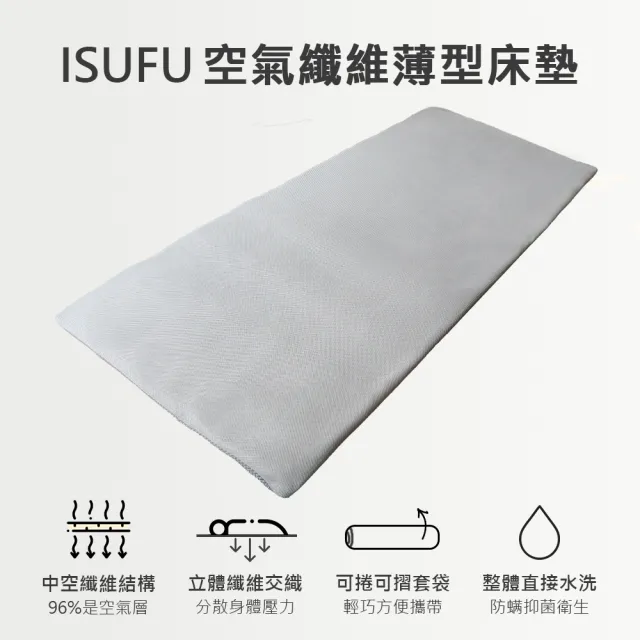 【舒福家居】空氣纖維薄型床墊/樂活透氣床墊/午睡墊(四季通用可水洗 可攜帶式薄墊)