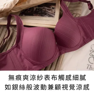 【玉如阿姨】泡泡糖派對內衣。清爽不悶渾圓胸型 台灣製※0696酒紅(A.B.C罩 無痕 百搭 集中 飽滿 涼爽紗)