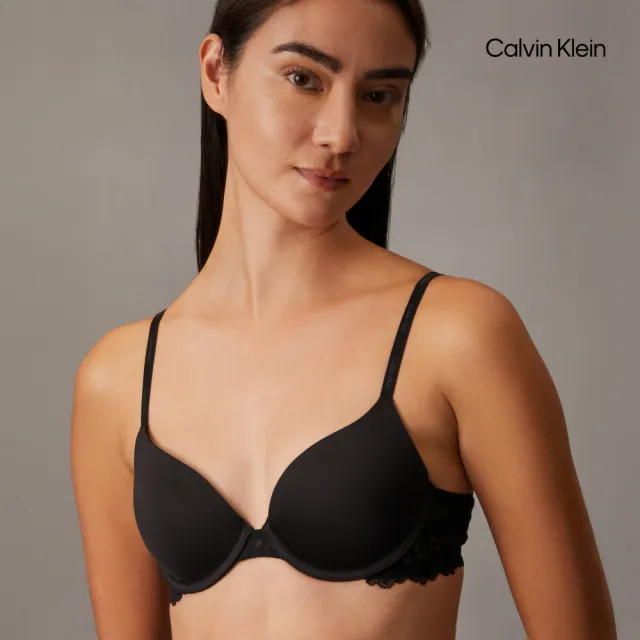 【CALVIN KLEIN】官方旗艦館CK Attraction 薄墊半杯式內衣_黑色