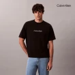 【CALVIN KLEIN】官方旗艦館CK Calvin Logo 圓領上衣_白色