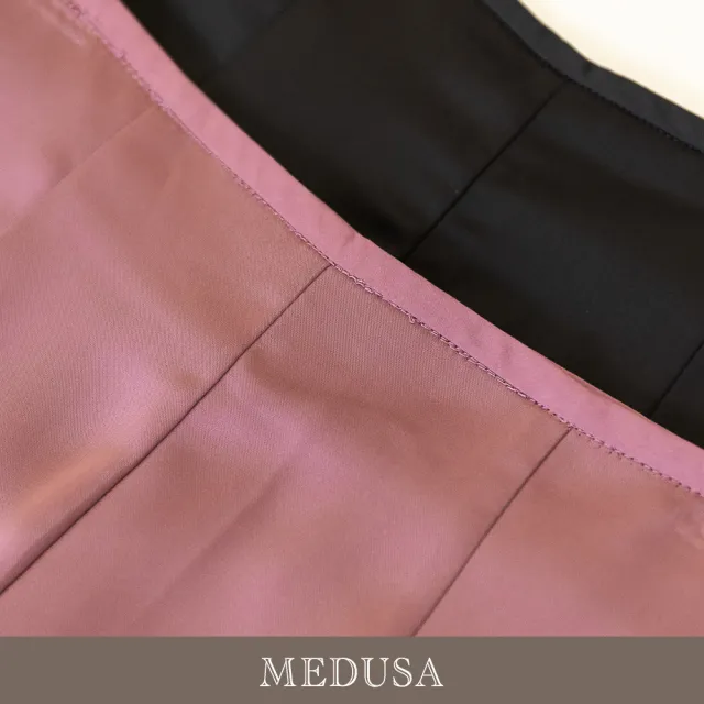 【MEDUSA 曼度莎】現貨-高級緞面光感直筒長褲 - 2色（M-XL）｜女長寬褲 緞面長褲 上班長褲(601-73202)