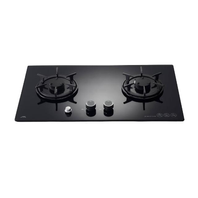 【喜特麗】二口晶焱定時玻璃檯面爐瓦斯爐NG1/LPG(JT-GC277ALH基本安裝)