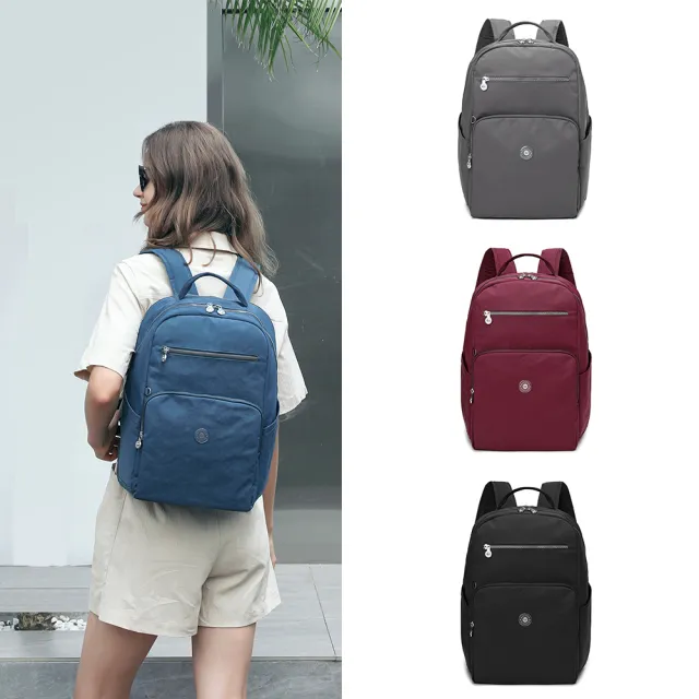 【iBrand】雙11 輕盈防潑水大容量雙層後背包(防水包 多色任選)