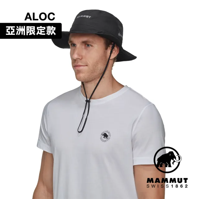 【Mammut 長毛象官方直營】Climate Gore-Tex Hat AF 防風防水漁夫帽 黑色 #1191-01950