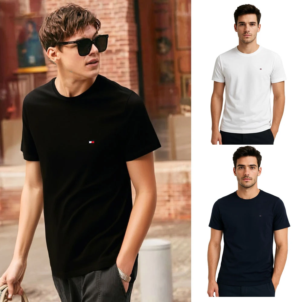 Tommy Hilfiger短袖 Tommy Hilfiger經典小LOGO 短袖 素T,刺繡LOGO熱賣款)