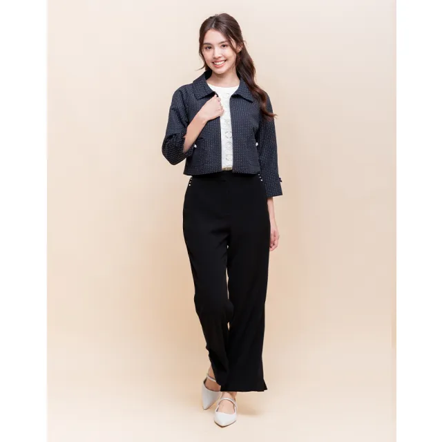 【perng yuh 芃諭名品】雅恬氣質 緹織暗紋 外套(2025 AW Collection|4C秋冬新品上市)