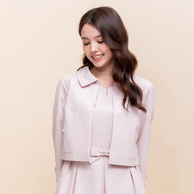 【perng yuh 芃諭名品】雅恬氣質 緹織暗紋 外套(2025 AW Collection|4C秋冬新品上市)