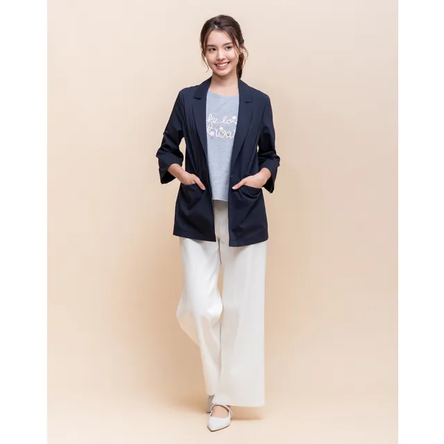 【perng yuh 芃諭名品】輕盈氣質 反折袖 西裝外套(2025 AW Collection|4C秋冬新品上市)