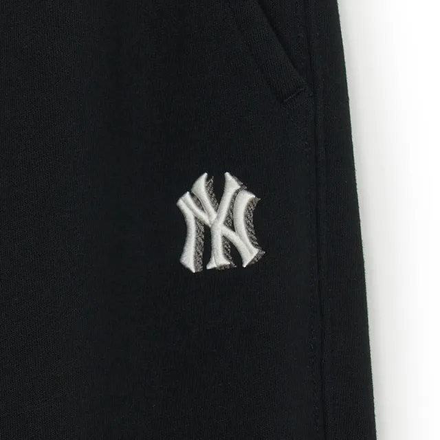 【MLB】小Logo運動褲 休閒長褲 紐約洋基隊(3APTB0454-50BKS)