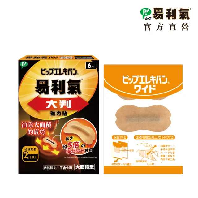 【易利氣】大判磁力貼(6片/盒)