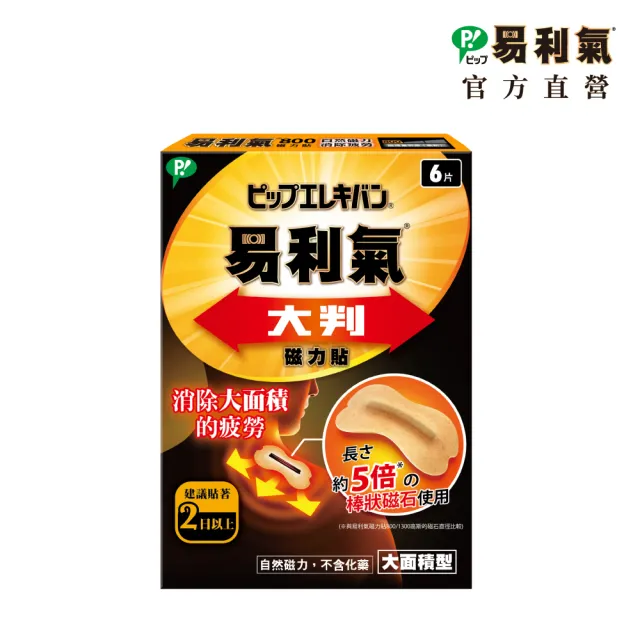 【易利氣】大判磁力貼(6片/盒)
