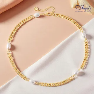 【Angely】流行時尚鍊型珍珠項鍊
