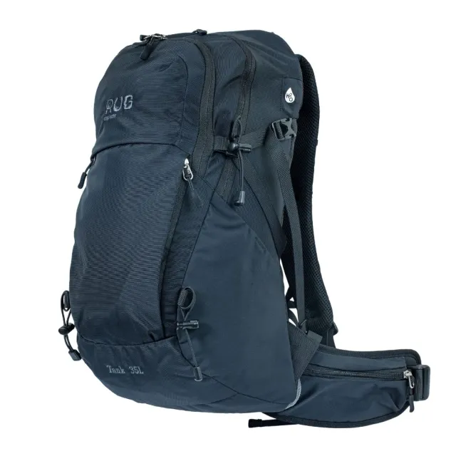 【RUG】Tank 35L 多功能透氣健行背包 黑色(登山背包 中裝 健行背包)