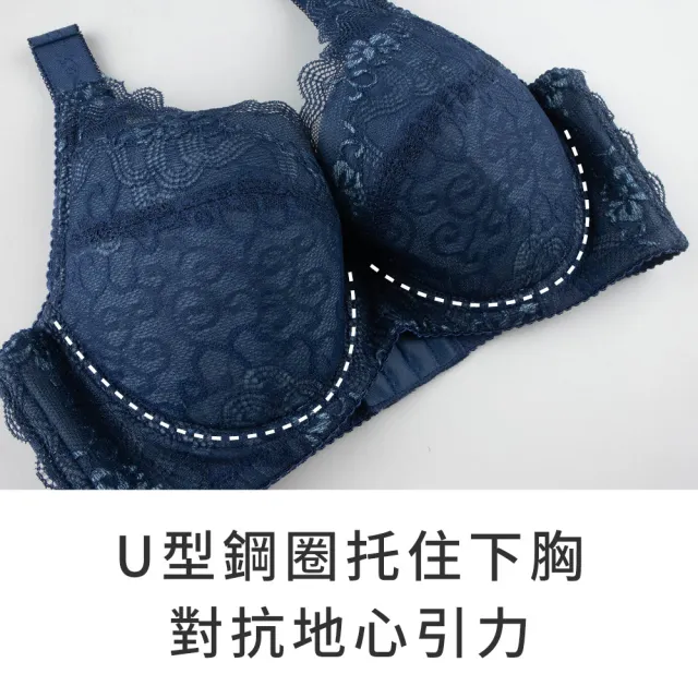【玉如阿姨】四季風華內衣※0703深藍(C.D.E.F.G罩 經典版 包覆 穩定 集中 顯白 台灣製)