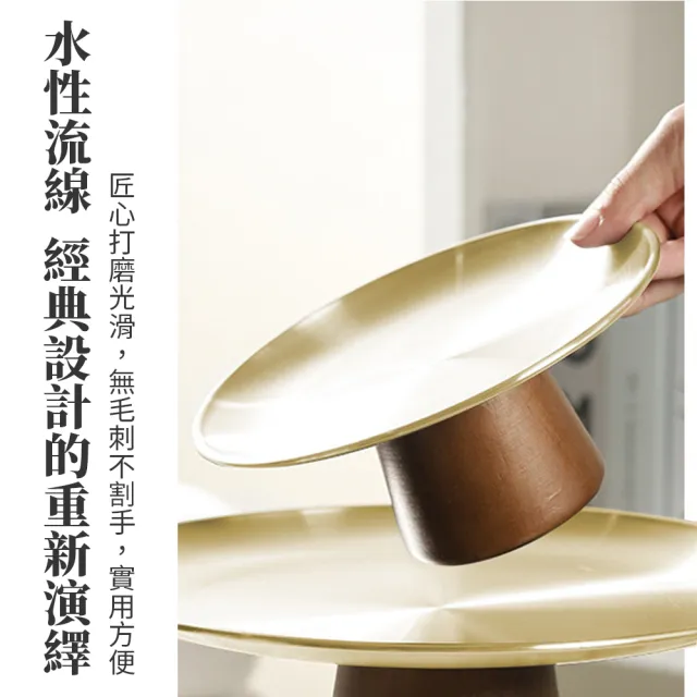 【ARRYN HOUSE】大號 不鏽鋼高腳托盤 甜品展示台 ER0559(金屬高腳盤 蛋糕甜點架 水果盤 蛋糕展示盤)