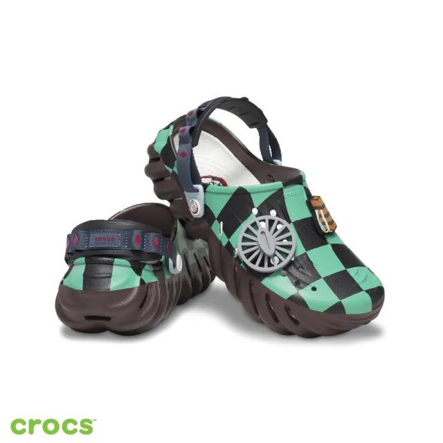 【Crocs】中性鞋 鬼滅之刃-炭治郎 Echo Clog 波波克駱格 聯名洞洞鞋(209317-2ZH)