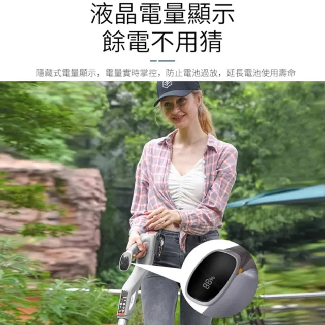 【Ogula 小倉】除草機 割草機 鋰電草坪機（25000M十五節一電）(電量顯示屏/可拆卸坦克輪/附工具箱)