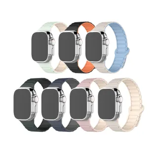 【BOBOLIFE】Apple Watch 磁吸錶帶(卡扣錶帶 矽膠錶帶 運動錶帶 防水錶帶)