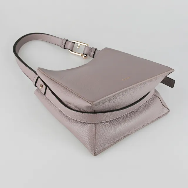 【FURLA 芙拉】FURLA NUVOLA肩背/手提水桶包(mini/灰)