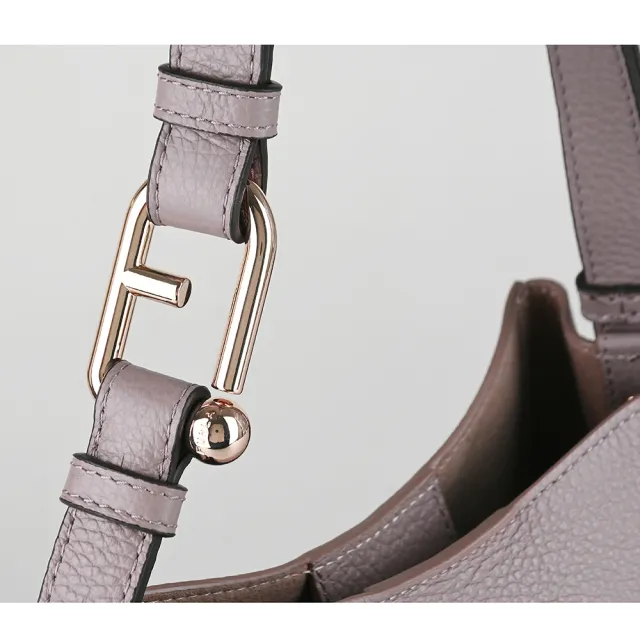 【FURLA 芙拉】FURLA NUVOLA肩背/手提水桶包(mini/灰)
