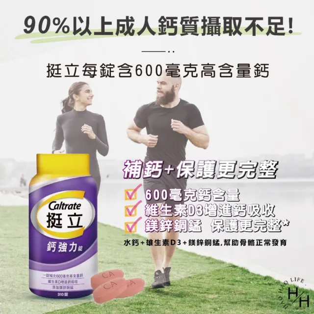 【挺立】600毫克鈣強力錠(310錠/罐)