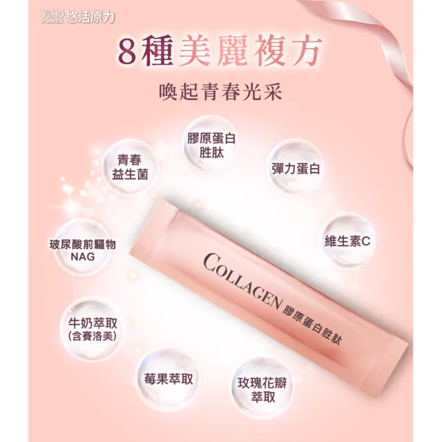 【悠活原力】悠活煥妍膠原蛋白精華粉(15包/盒 維生素C 膠原蛋白胜 玻尿酸 )
