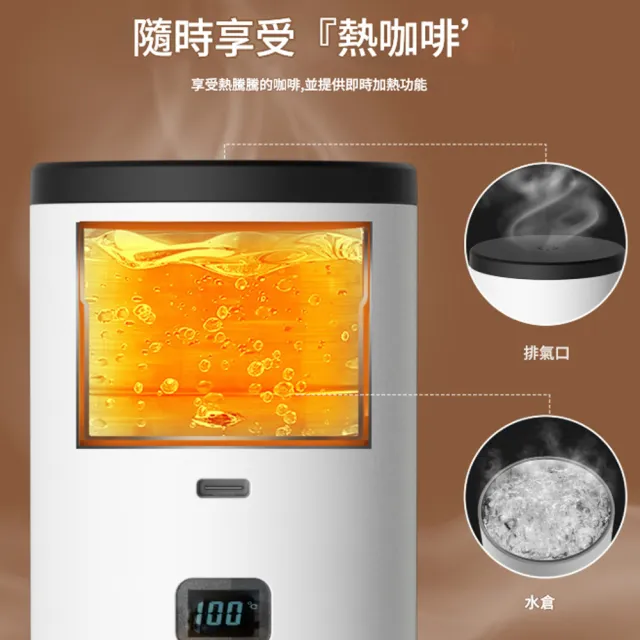 【RTAKO】便攜式膠囊咖啡機 便攜式咖啡機(無線加熱 高壓深萃 隨身咖啡機 小型咖啡機 自動咖啡機)