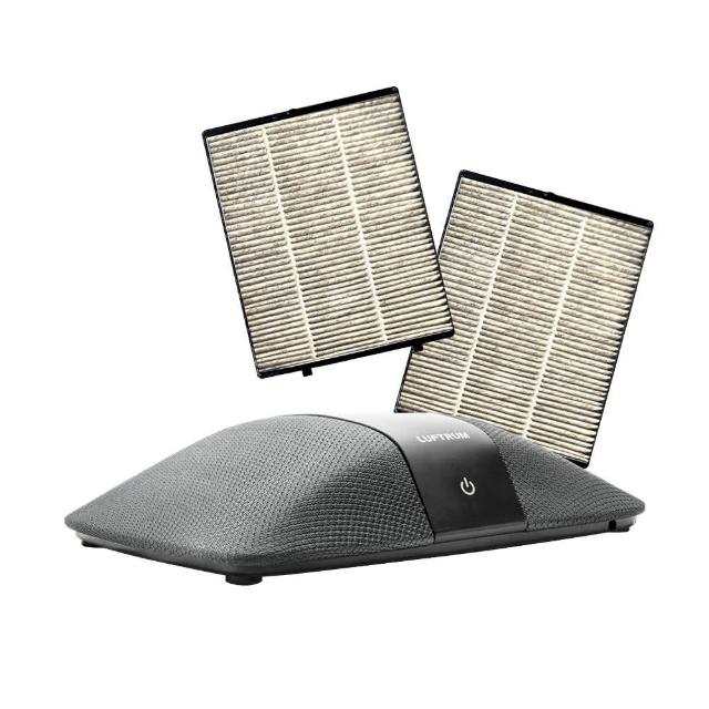 【LUFTRUM瑞際】智能車用空氣清淨機C401A+兩片網(時尚灰)