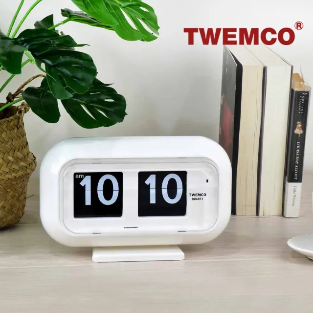 【TWEMCO】QT-35 翻頁鐘 時鐘 桌放 壁掛兩用(共2色)