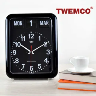 TWEMCO】QT-35 翻頁鐘時鐘桌放壁掛兩用(共2色) - momo購物網- 好評推薦