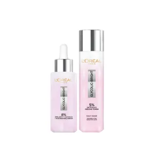 【LOREAL Paris 巴黎萊雅】淡斑亮白組_淨亮白激光精華水128ml+淡斑精華30ml(淨亮白/淡斑/保濕/透亮)