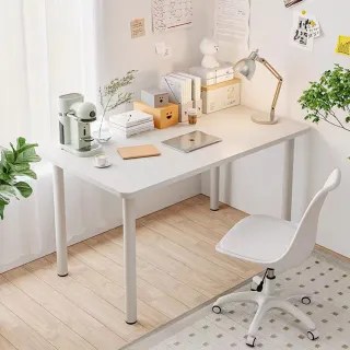 【E家工廠】100公分簡約電腦桌 加厚桌面 加粗腳架 學習桌 書桌 辦公桌 工作桌(353-100公分書桌（白色）)