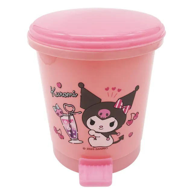 【SANRIO 三麗鷗】酷洛米按壓式垃圾桶超值2件組(2圖各1)
