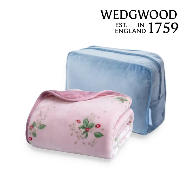 【WEDGWOOD】買一送一｜超細纖維印花 雙層旅行毯(單人毛毯｜2件任選合購組)