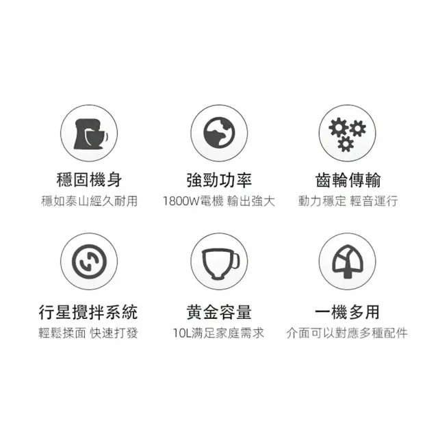 【Felsted 菲仕德】和麵機 10L攪拌機 和☆機 廚師機 打蛋器 打蛋機 攪面機 多功能 揉面機 打面機 麵包機