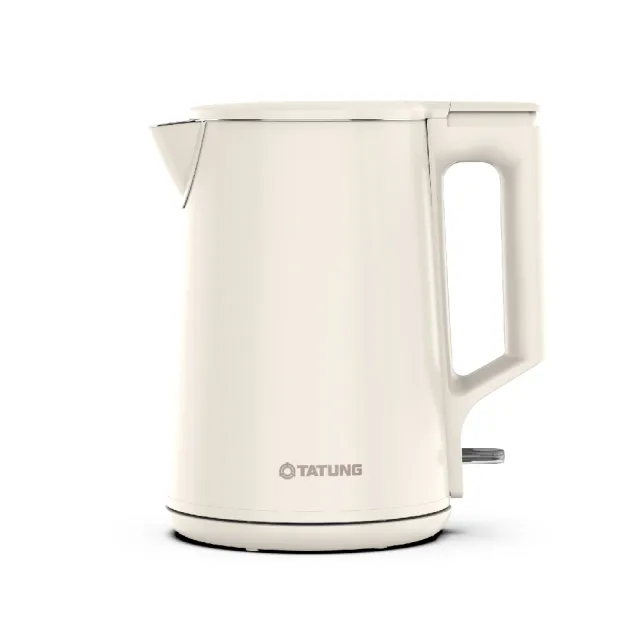 【TATUNG 大同】1.7L雙層防燙電茶壺-奶茶色TEK-1725GSA(獨家限定款、新上市)