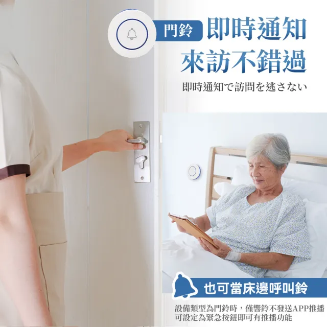 【DTAudio】主機-居家警報器 無線門鈴/呼叫器/門窗感應器(App手機推播 長輩照護 孕婦)