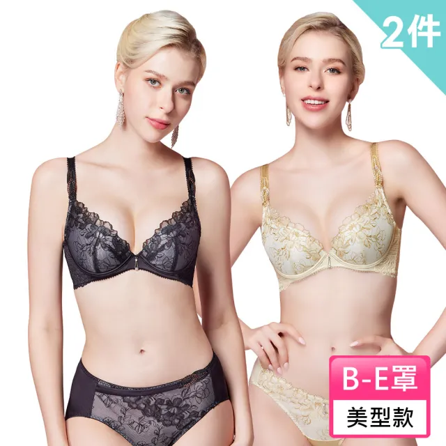 【Swear 思薇爾】買一送一2件組花蔓巴黎系列B-G罩蕾絲刺繡包覆女內衣(2款任選)