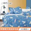 【MIT iLook】買1送1 台灣製萊賽爾天柔絲床包枕套組(單人-多款可選)