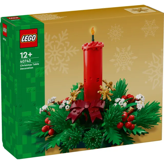 【LEGO 樂高】Iconic 40743 耶誕桌飾(蠟燭桌飾 居家擺設 禮物 玩具 積木)