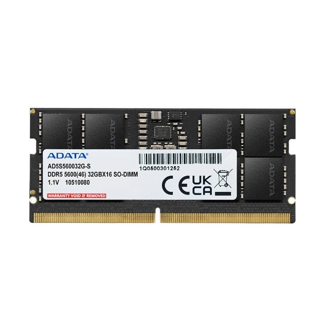【ADATA 威剛】DDR5 5600 8GB 筆記型記憶體 (AD5S56008G-S)
