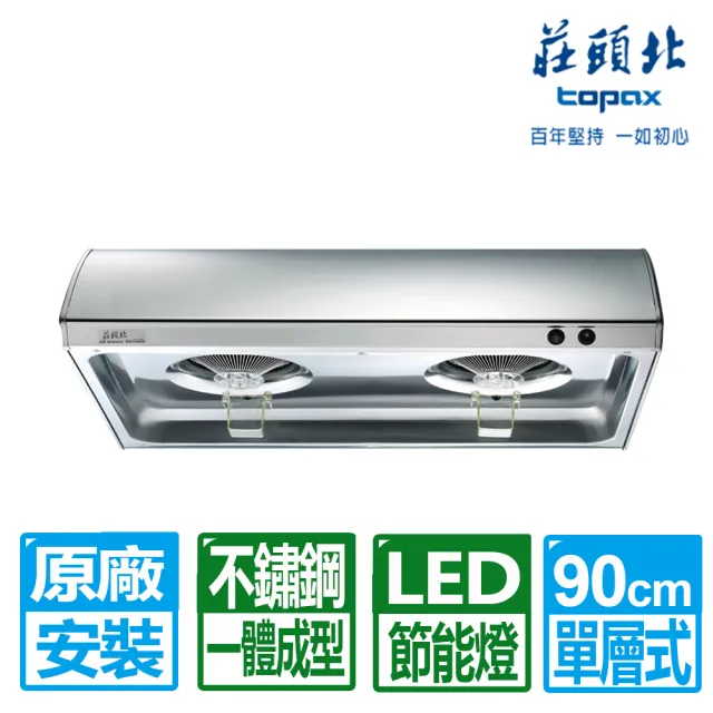 【莊頭北】90CM單層雙馬達排油煙機(TR-5195S 原廠保固基本安裝)