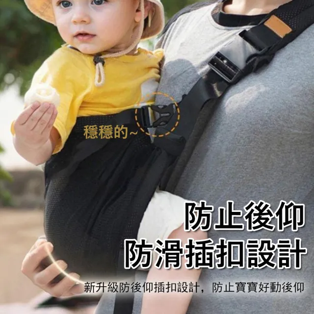 【Jonyer】防後仰寶寶外出前抱式背巾 輕量便攜嬰兒背帶(透氣網孔/清爽不悶熱/減壓省力/育兒神器)