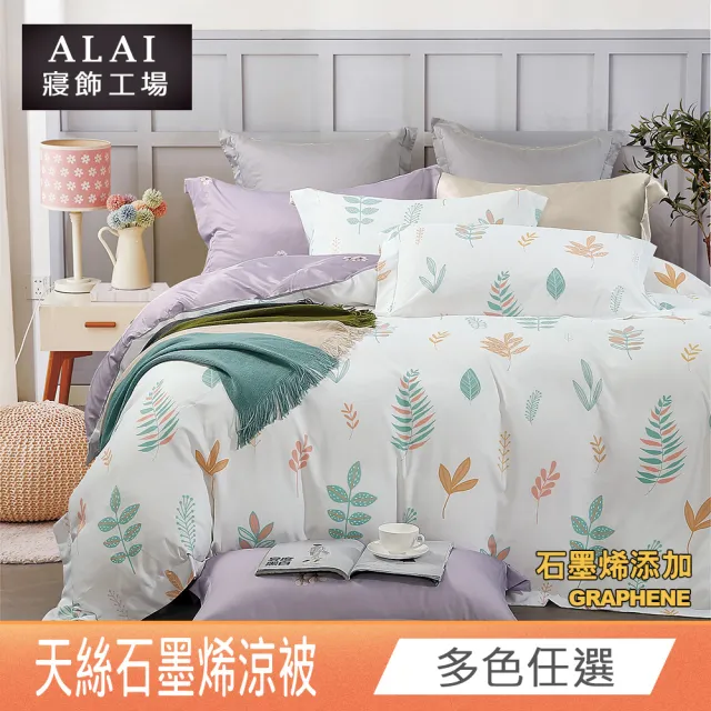 【ALAI 寢飾工場】台灣製 石墨烯×天絲四季被(150X190/涼被/可水洗/多款任選)